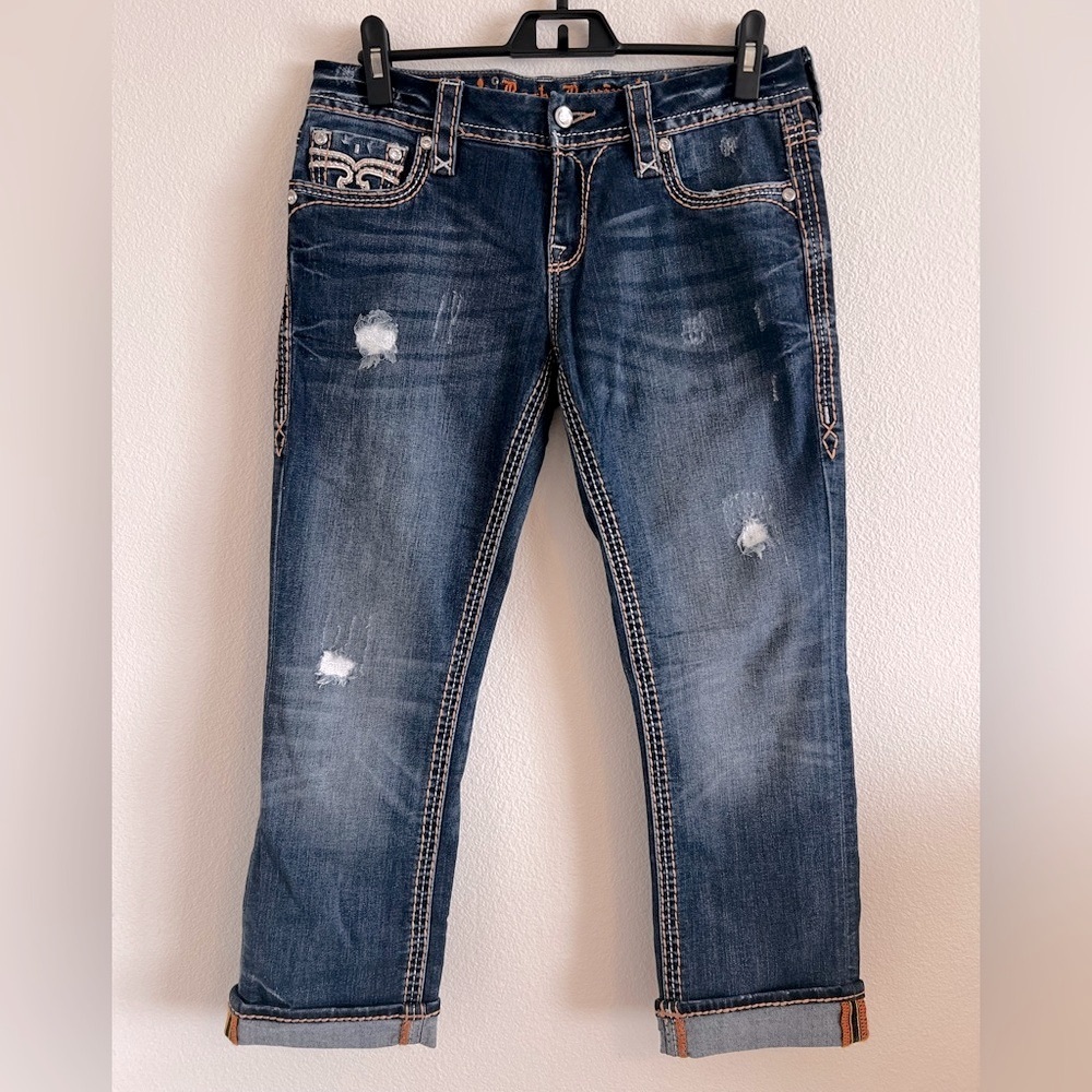 Rock Revival Sukara Distressed Crop Jean